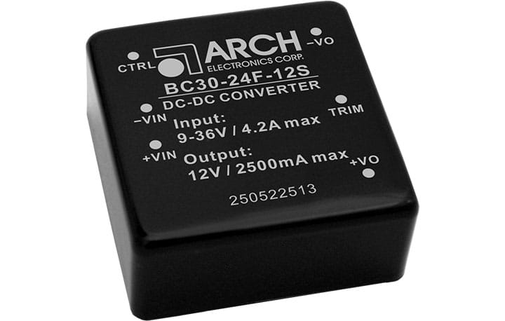Arch DC-DC Converter-serier kraftfulla lösningar BC30