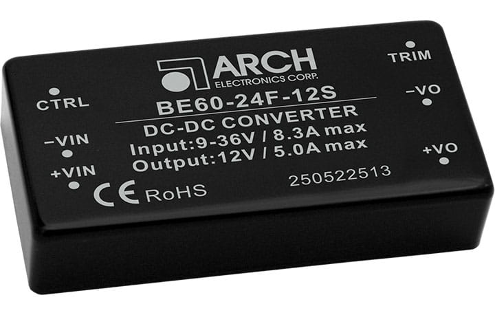 Arch DC-DC Converter-serier kraftfulla lösningar BE60