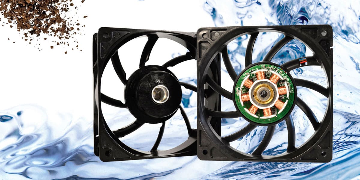 Sanyo Denki splash proof fläktar